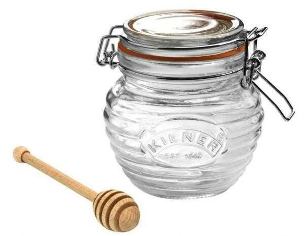 Kilner Clip Top Honigtopf Mit Buchenholz-Löffel