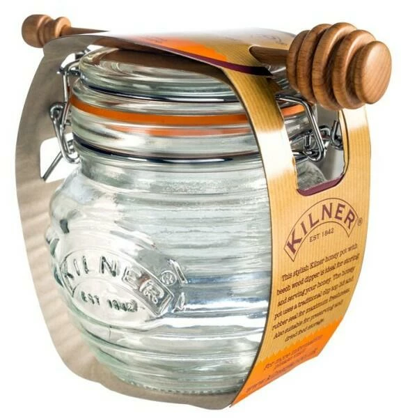 Kilner Clip Top Honigtopf Mit Buchenholz-Löffel – Bild 3