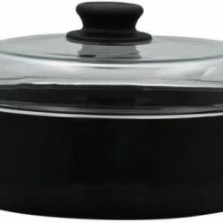 Riess Emaille Riess Omas Schmorpfanne Aus Schwarzemaille Mit Deckel 28 Cm