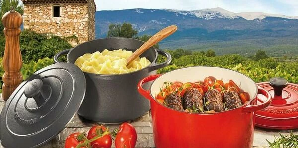 Küchenprofi Bratentopf Oval Aus Gusseisen In Classic Red 31 Cm / 24 X 18 Cm / 6Liter/ 24 Cm / 37,9 Cm – Bild 3