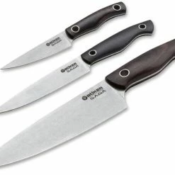 Böker Messerset Mit Geschirrtuch Saga Grenadill, 4-teilig