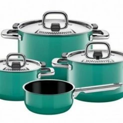 Silit Kochtopf-Set Nature Green Mit Stielkasserolle, 4-teilig