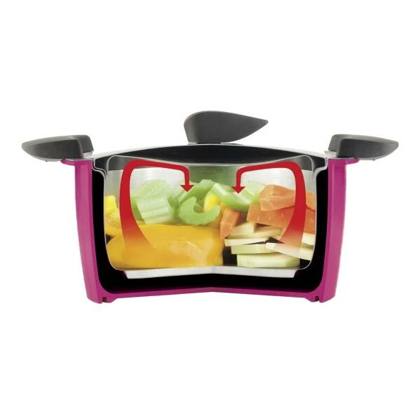 Kuhn Rikon Hotpan Gourmettopf In Fuchsia, 4,5 L – Bild 2