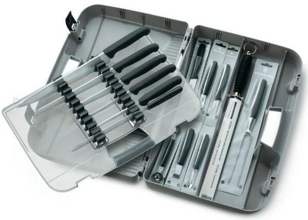 Victorinox Kleiner Kochkoffer In Grau, 14-teilig