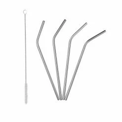 Lurch Trinkhalme Edelstahl, 4er Set