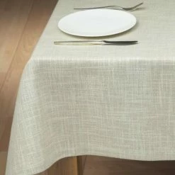 Schlitzer Leinen Tischdecke Tessin In Reinweiß