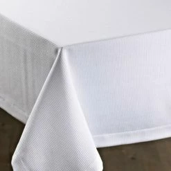 Schlitzer Leinen Tischdecke Strada Weiß
