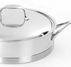 Demeyere Stieltopf Atlantis, Flach Mit Deckel 24 Cm/ 2,5 L/ 5,8 Cm