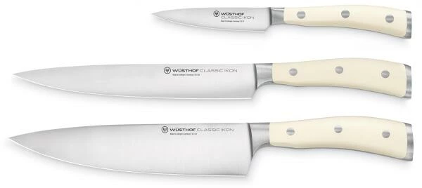 Wüsthof Messersatz Classic Ikon Crèmeweiß, 3-teilig