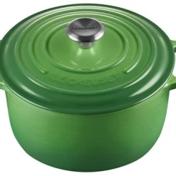 Le Creuset Hoher Bräter Signature Rund, 24 Cm In Bamboo Green 24 Cm / 5 L